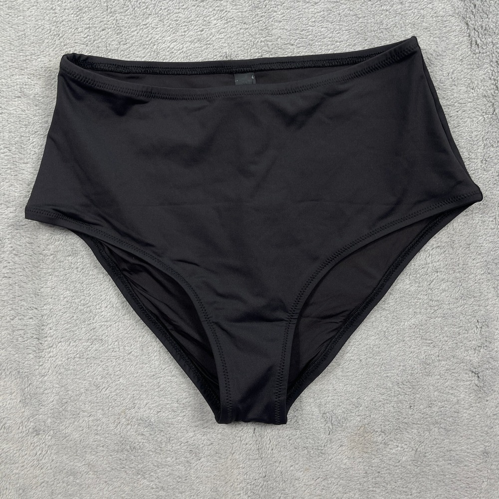 Skims Swim Brief Women Size S Onyx Recycled Swim Full Brief High Rise